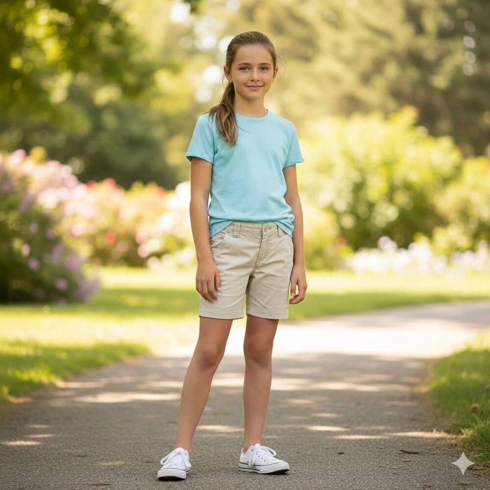 Limited Too Khaki Walking Shorts Bundle Of 2 Size 12 Reg With Blue Stitching & P